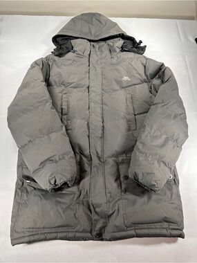 Trespass Cumulus Men’s XL Gray Insulated Hooded Parka Winter Jacket